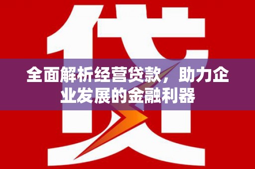 明港全面解析经营贷款，助力企业发展的金融利器