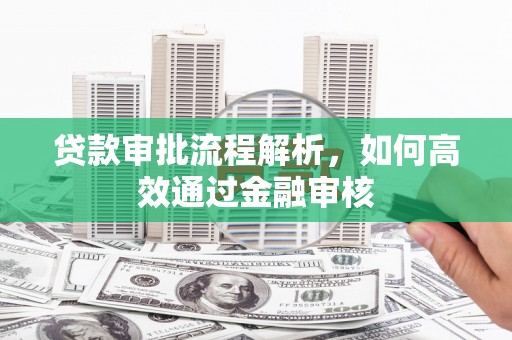 明港贷款审批流程解析，如何高效通过金融审核