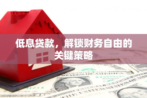 明港低息贷款，解锁财务自由的关键策略