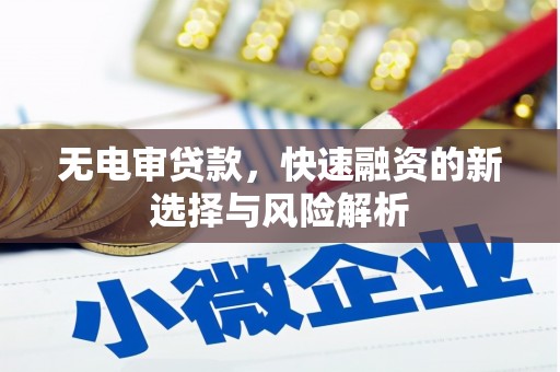明港无电审贷款，快速融资的新选择与风险解析